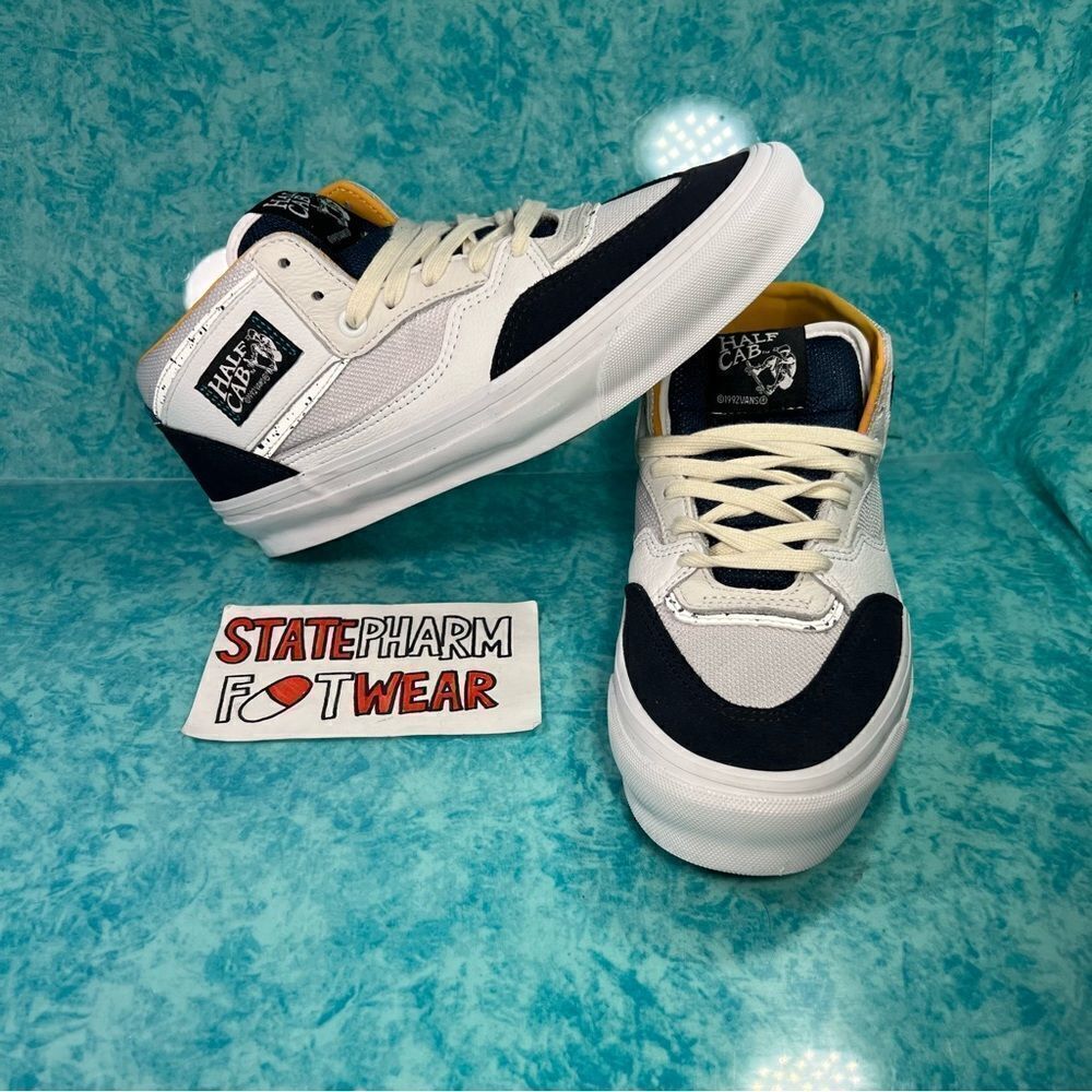 Vans Skate Half Cab Gray Black Men’s Suede Mid Top Shoes Sneakers Size 8